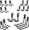 Slatwall Hooks, Heavy Duty Garage Slatwall Accessories, Slatwall Panel Hooks Assortment, Black (16 Pack)