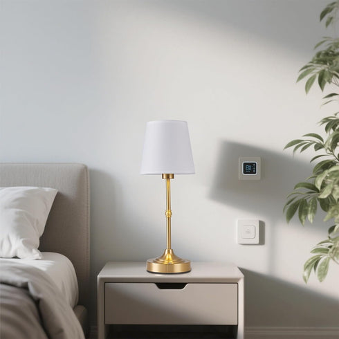 Lamp,5200mAh Dimmable Cordless Rechargeable Table Battery Operated LED Light,Fabric Shade Cordless Lamp
