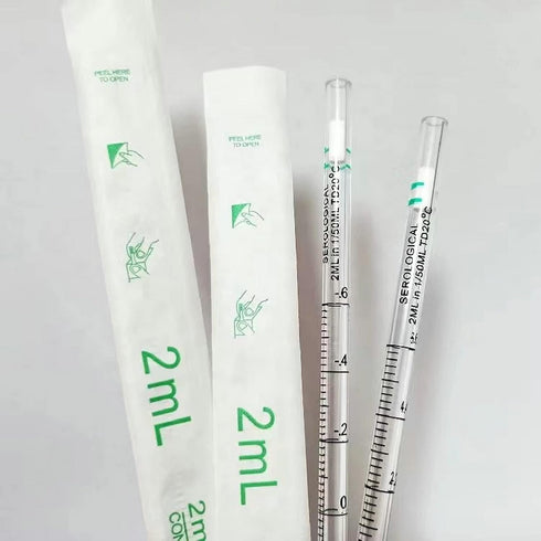 2ml Green Serological Pipette, Individually Wrapped (Case of 100)