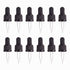 PH PandaHall 12 Set of 5ml Glass Eye Droppers - Pressure Rotating Cover Oil Droppers Pipettes for Essential Oil Bottles