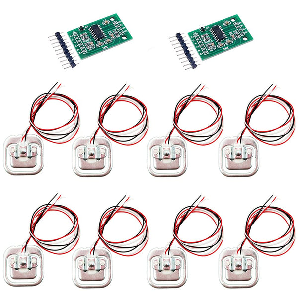 2 Sets 50kg Human Scale Load Cell Weighing Sensor + HX711 A/D Amplifier Weight Module DIY Kit