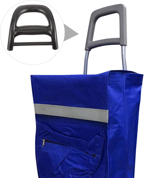 TEHAUX Heavy Duty Rolling Cart Handle - Easy Installation for Trolleys