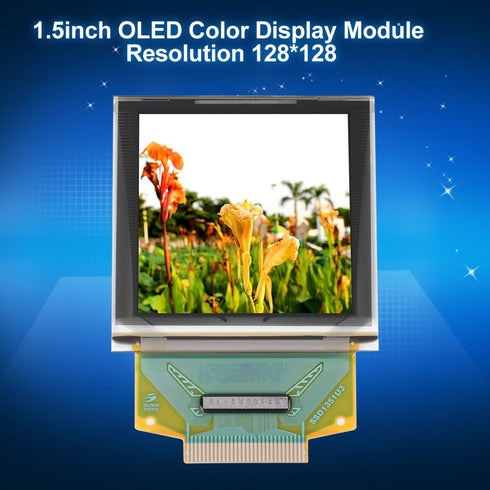 Vikye 1.5inch MP3, Device(128x128 SSD1351 OLED Display, OLED Color Display Graphic Module for Function Cellphone, Smart