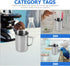 Hemobllo Stainless Steel Beaker, Lab Graduated Beaker with Handle for Liquids and Solids, Scientific Laboratory Supplies