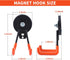 4Pcs Heavy Duty Magnetic Hooks, 66mm Strong Storage Hook with Anti-Slip Coating for Garage Tools