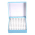 YOKIVE Tube Rack, Polypropylene Holder for 0.5ml Lab Test Tubes (Blue, 100-Sockets)