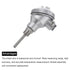 MECCANIXITY PT100 1/2" NPT RTD Thermocouple Stainless Steel Temperature Sensor Probe -50 to 420C, 8x50mm
