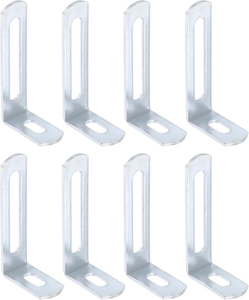 uxcell 8Pcs L-Shaped Brackets Corner Brace, 1.97"x0.94"x0.47" Corner Bracket Shelf Bracket Right