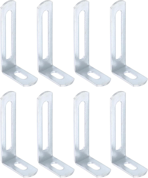 uxcell 8Pcs L-Shaped Brackets Corner Brace, 1.97"x0.94"x0.47" Corner Bracket Shelf Bracket Right