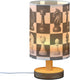 MFTJYO Bedside Table Lamp Black White Buffalo Plaid Chess Table Lamp for Bedroom Nightstand Lamp with USB Port LED Desk