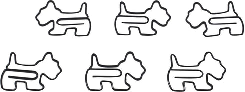 100 Count Scottish Terrier/Schnauzer Shaped Paper Clips Great for Paper Clip Collectors or Office Gift - Comes in Round Tin with Lid and Gift Box (Black) by Butler in the Home