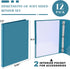 Fulmoon 12 Pcs Economy View 3 Ring Plastic Binder, 12.2 x 9.8 Inch, with Pockets for Meetings, Home, Office, School