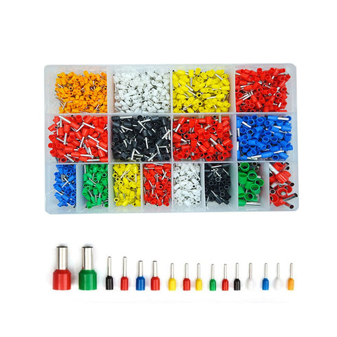 2120pcs Wire Ferrules Terminals Kit, Ferrule Crimping Assortment for DIY Electrical, Motorcycle, Vehicle, Boat