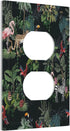 Wild Jungle Animals Decorative Switch Plate Covers, 1 Gang Duplex Wall Plate, Nature Tropical Botanical Electrical