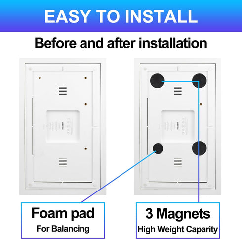 Wcone 15 Inch(Gen 1.0) 3 1 Magnetic Mount for Skylight Calendar - Pcs Rubber-Coated Magnetic Screws + Pcs Foam Pad |