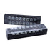 Antrader 10-Pack 8 Positions Dual Rows 600V 15A Wire Barrier Block Screw Terminal Strip with Cover TB-1508