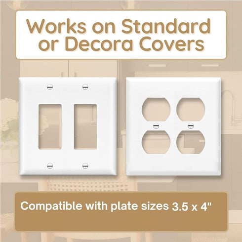 LOUIS FELT 2 pack Double Wall Outlet Shelf with Cord Storage-wall outlet shelf, outlet shelf storage Perfect