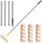 HpCuales Paint Roller Kit,Paint Roller Brush Set with 5.2FT Stainless Steel Pole and