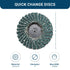 Benchmark Abrasives 2" Quick Change Zirconia Flap Disc Grinding Wheel - Pack of 10, 40 Grit for Finishing