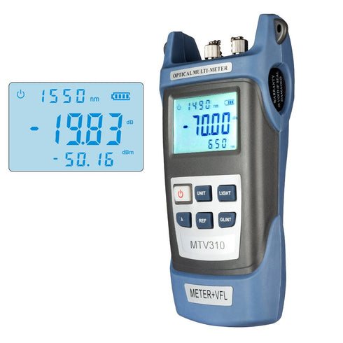 uxcell Fiber Optical Power Meter with Light Source - SC FC Connector Optic Test Equipment for CCTV Communication