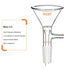 Glass Filter Funnel, Borosilicate Suction Funnel with 90mm Top Outer Dimension and 24/40 Inner Joint