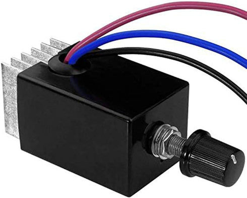 Universal DC Motor Speed Controller, 12V 24V 10A Electronic Stepless Regulator Switch for Car, Truck, Fan, Heater
