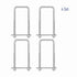 4 Sets 304 Stainless Steel Square U-Bolts, 1-3/8"(35mm) Inner Width, Accessories for Automobiles Trailer, Boat