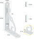HOME MASTER HARDWARE 5x3-1/2 4 Decorative Shelf Brackets in Wall Mounted Floating Shelf Bracket L Heavy Duty Support