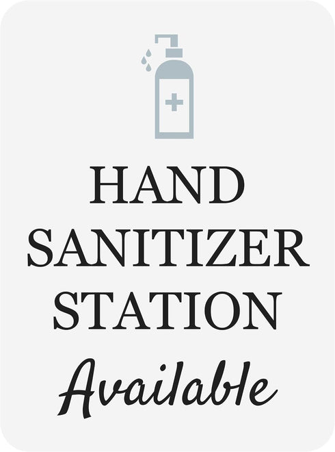 Portrait Round Plus Hand Sanitizer Station Available Wall or Door Sign |