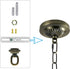 ECUDIS 1/4 Set Pack 2) Light Fixture Cross Bar Kit, IP Center Lamp Screw Collar Canopy Hardware (Antique Brass