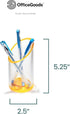 OfficeGoods Acrylic Pen & Pencil Holder - Modern Cylinder Design, Beautiful Desk Organizer for Home or Office, Neon