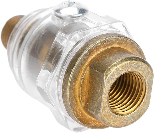 Oiler Lubricator, 1/4" BSP Mini In Line Air Tool Oil Lubricator for Pneumatic Tool Air Compressor Pipe