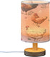 ALAZA Vintage Farm Rooster Chicken Bedside Table Lamp with USB Port for Bedroom Nightstand Lamps Night Light Linen