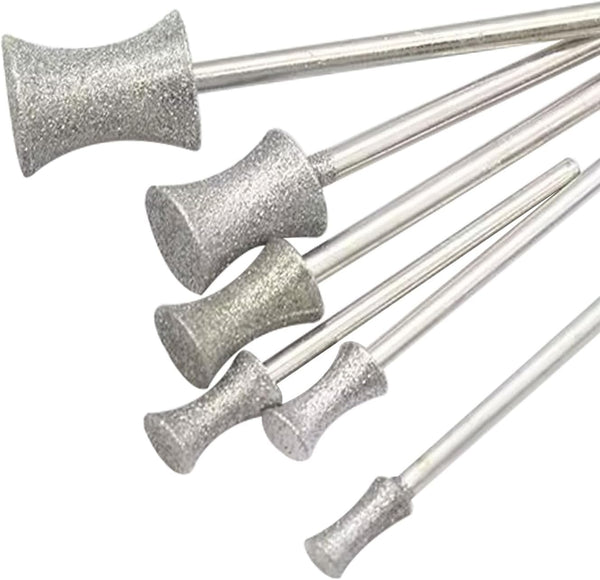 6 Pcs Diamond Burs Set - Coarse Grit Mounted Grinding Bits for Rotary Tool/Die Grinder (80#) Bracelet/Ring Making Tools