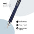 Uni-Ball Jetstream RT Pens, Pack of 3, Black Fine Point, 0.7mm