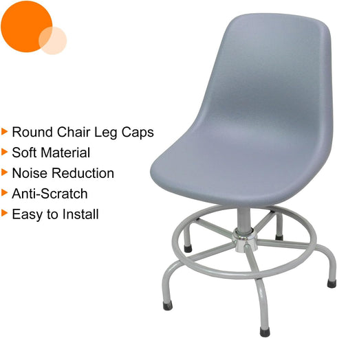 76Pcs 12mm (4/9 Inch) uxcell Chair Leg Caps, Fit OD Non-Marking PVC Chair Leg Tips Non-Slip Chair Leg Floor Protectors