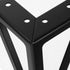 Set, 15.5cm 4 OUNONA Metal Sofa Feet and Cabinet Legs Matte Black Metal Furniture Legs Replacement for Couch, Tv Stand