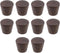 10PCS 0.87" 0.87" Cabinet Walnut Handles, Cambered Surface Solid Wood Drawer Knobs