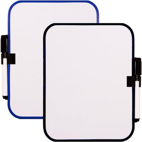 White Board Set with Magnet Strips - 2 Pack, 6-1/2" x 8-1/4"