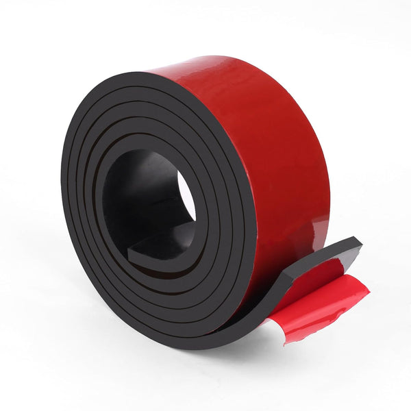 WochiTV Adhesive Rubber Strips Rolls, 1/4" Thick x 2" Wide x 60" Long Neoprene for DIY Shims & Padding