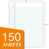 KAISA Filler Paper Loose Leaf Paper, Wide Ruled, 8"x10-1/2", 3-Hole Punched Binder Paper, 150 Sheets/pack, 3Pack