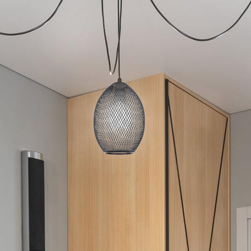 8.26X5.90X5.90In Iron Wire Lampshade Pendant Light Cover Vintage Cage Style Lamp Shade for Home Bar Bedroom Study