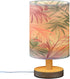 LFICRTAN Table LED Lamps Light Pink Green Tropical Leaf Bedroom Night Light Bedside Lamps with USB Ports Nightstand