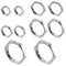 10Pcs 304 Stainless Steel Hex Female Thread Locknut Assortment Kit, 1/4 to 1 Inch NPT Hex Locknuts for Plumbing