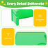 6Pcs 19.7x9.8x7.1in (6, Kids Lap Desk Tray, Plastic Breakfast Laptop Trays with Side Pockets, Stackable Activity Table