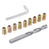 100 Pcs Wood Bolt Inserts 5/16" - 18x25mm Metal Screw and Bolt Set, Hex Socket Drive Nut Inserts for Woodworking