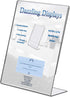 Dazzling Displays Clear Acrylic Slanted Sign Holder 8.5 x 11 - Slanted Picture Frame Holder for Office, Retail, Home