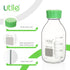 Media Bottle, 4 Pcs of 500ml Borosilicate Glass Bottles with GL45 Screw Caps for Lab Storage