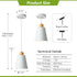 7.87in Counter, Mini Pendant Light Fixtures White Wood Pendant Lighting for Kitchen Island Cone Modern Ceiling Hanging