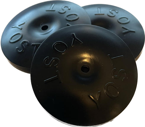 Yost Plastics 1.5 in Black Plastic Cap Washers, 250 Qty, Use with Nails or Screws, Made in The USA